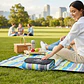 Manta de Picnic Impermeable 150 x 180 Flores Azules - Miniatura 5