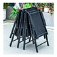 Set 12 Sillas Plegables Terraza Apoyabrazos  Jardin Exterior - Miniatura 3