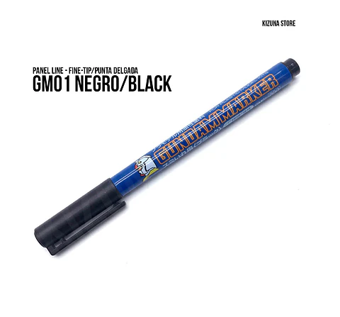 GM01 - Gundam Marker Panel Line Fine Tip - Punta Fina Negro - Black