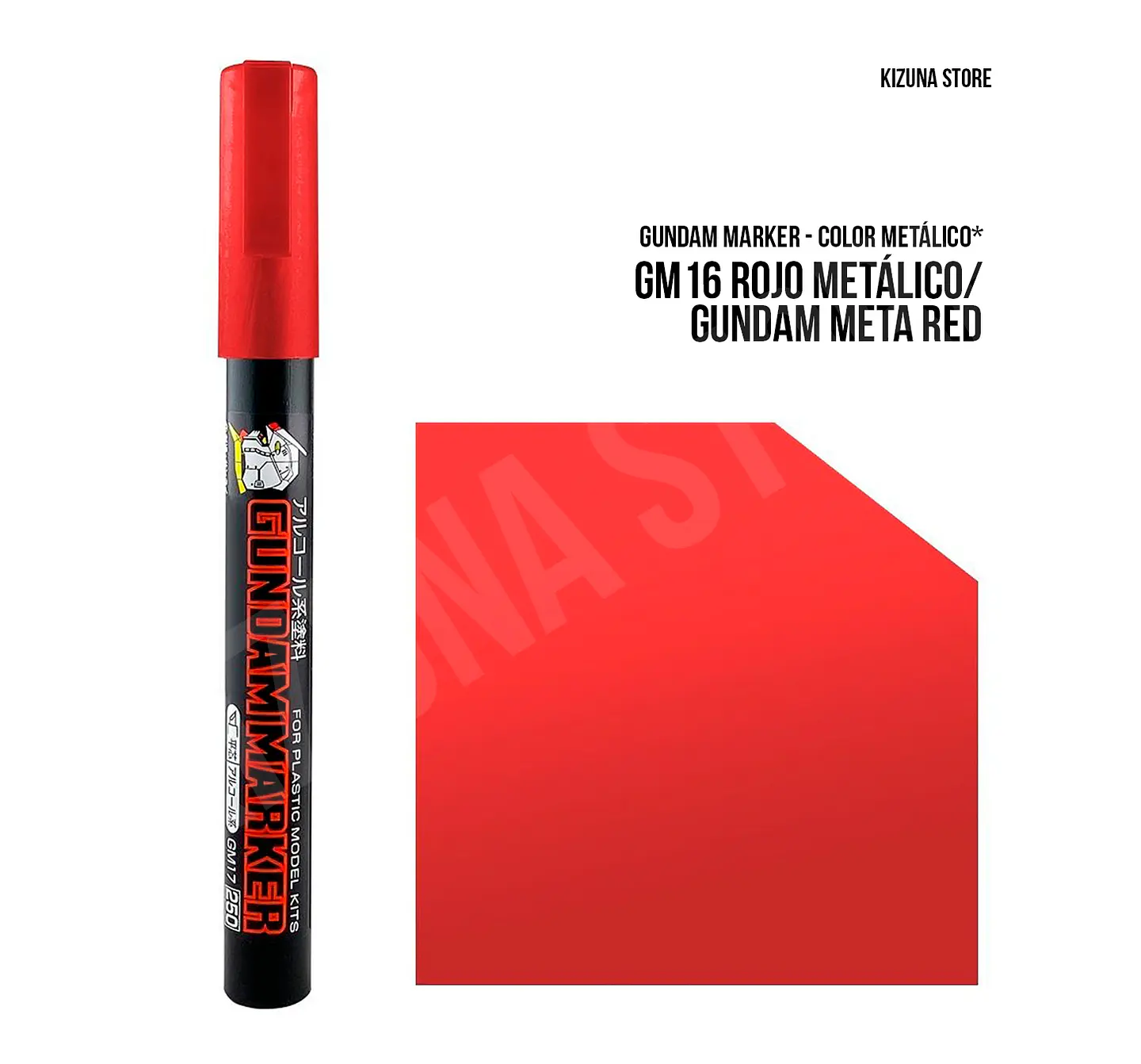 GM16 - Gundam Marker Rojo Metálico - Gundam Meta Red 1