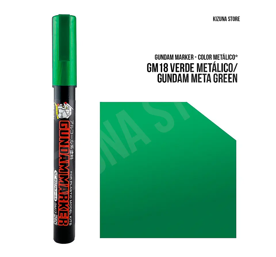 GM18 - Gundam Marker Verde Metálico - Gundam Meta Green 1