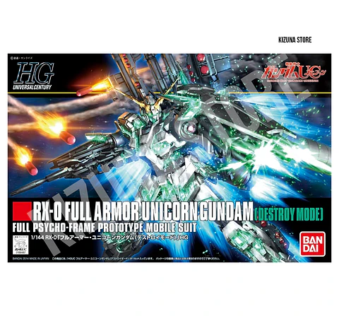 HG Full Armor Unicorn Gundam (Destroy Mode - Frame Green/Verde)