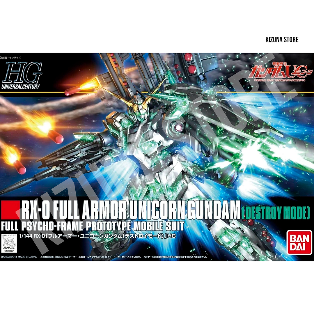 HG Full Armor Unicorn Gundam (Destroy Mode - Frame Green/Verde) 1
