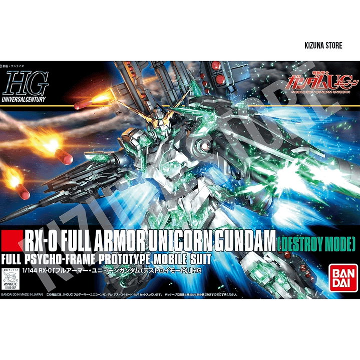 HG Full Armor Unicorn Gundam (Destroy Mode - Frame Green/Verde) 1