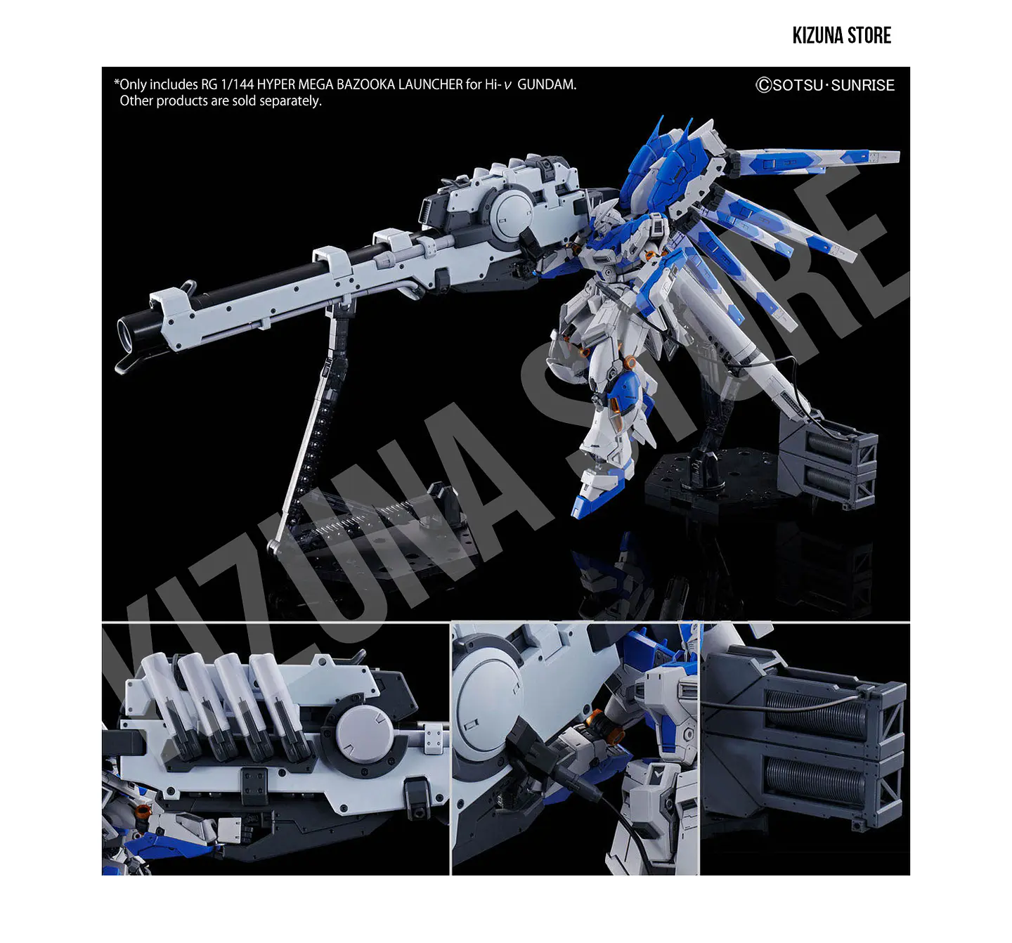 RG HYPER MEGA BAZOOKA LAUNCHER para RG Hi-ν GUNDAM 4