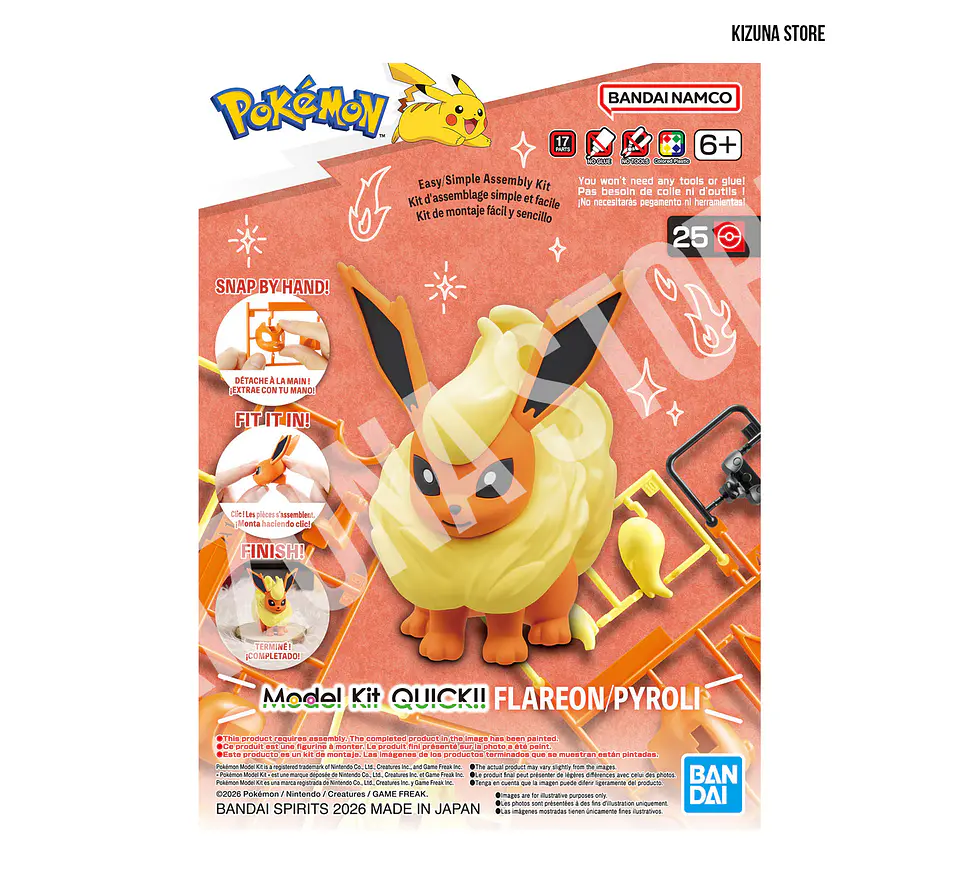 Pokémon Model Kit QUICK!! 25 Flareon 2