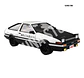 1/24 Takumi Fujiwara AE86 Trueno Project D Ver. - Miniatura 1