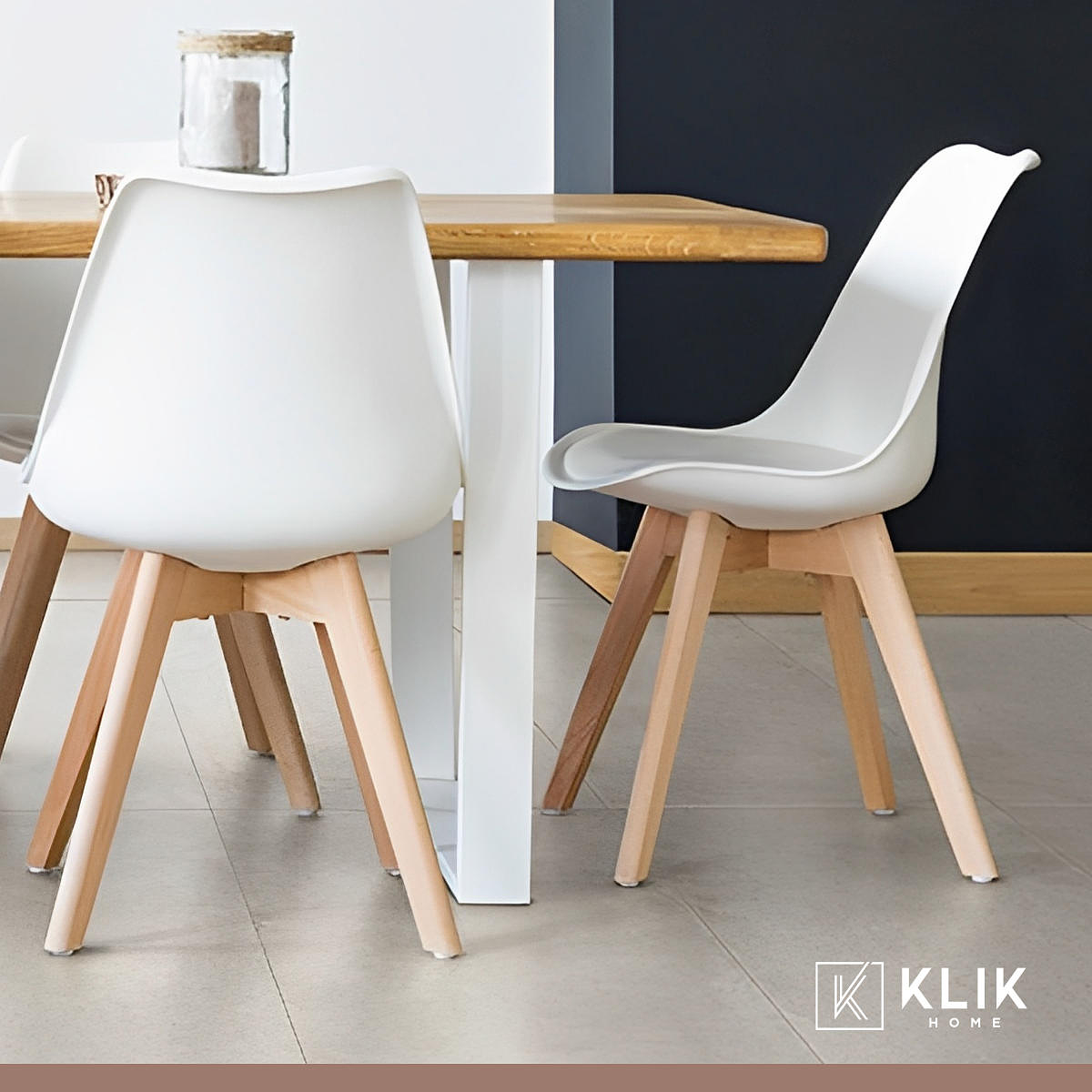 Silla Tulip Acolchada - Blanca | KLIK Muebles y Diseño