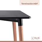 Mesa Cuadrada de Comedor Eames 80x80cm - Negra 6