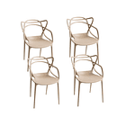 Pack de 4 sillas de terraza o comedor Master - Beige 1