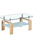 Mesa de centro rectangular de vidrio