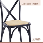 Silla Crossback Madera Rattan Negra 7