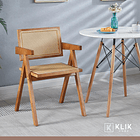 Silla Sitial Butaca Chandigarh Madera Rattan Natural 3