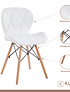 Comedor Mesa Rectangular de Vidrio 120x80 cm + 6 Sillas Radar Blancas
