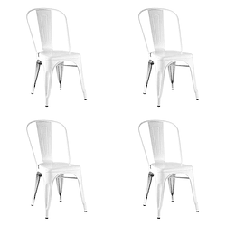 Pack de 4 sillas Tolix Blancas