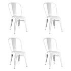 Pack de 4 sillas Tolix Blancas 1