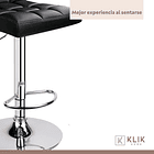 Taburete Ajustable Completo con Respaldo - Negro 6