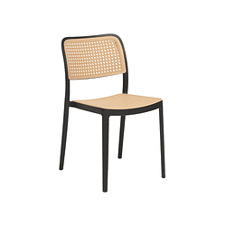 Silla de Terraza o Comedor Hoffman Enrejada - Negra