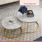 Juego de mesas de centro anidadas - Diseño de marmol 5