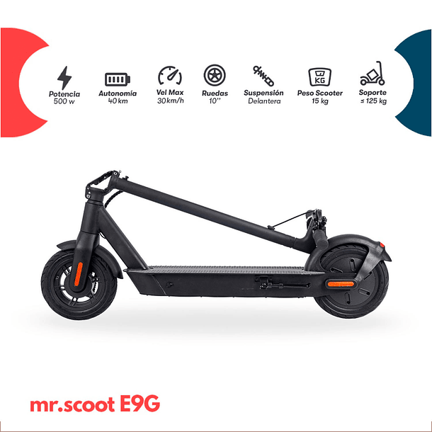 Scooter Eléctrico E9G 500W 50km 2