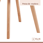 Silla Eames Patchwork Acolchado Tela Wood - Celeste 7