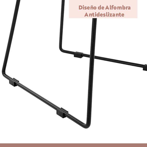 Silla Bertoia metal de terraza living comedor acolchada - Negra 7