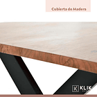 Mesa industrial Color Madera y Metal Cross 140x90 5