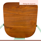 Pack de 4 Sillas Tolix con asiento de madera oscura - Menta 6