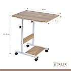 Mesa escritorio ajustable para computador roble 4