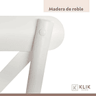 Comedor redonda vidrio Cross 120cm + 5 Silla Crossback Madera Blanca 7