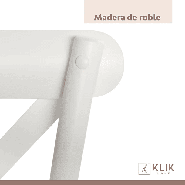 Comedor redonda vidrio Cross 120cm + 5 Silla Crossback Madera Blanca 7