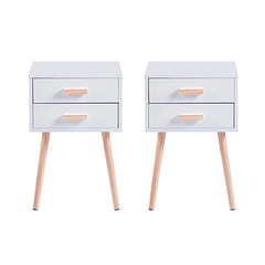 Pack de 2 Veladores Eames Doble Blanco