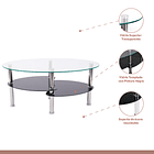 Mesa de centro vidrio 2 caras 3