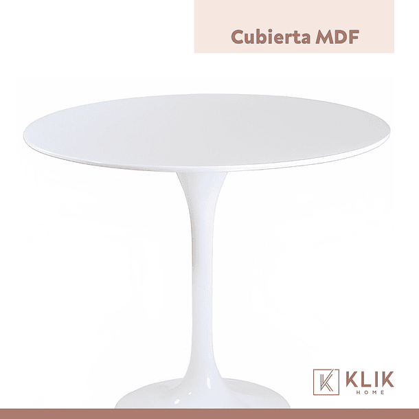 Comedor Mesa Tulip Blanca + 4 Sillas Tulip Acolchada - Menta 7