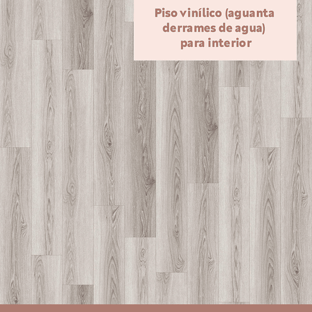 Pack de 12 Pisos Vinilico SPC Color Gris Claro 3