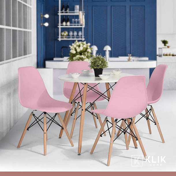 Pack de 4 Sillas Eames - Rosadas 2