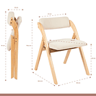 Silla Betlahem de madera plegable acolchada - Beige - Beige 4