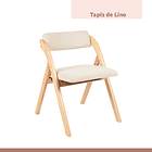 Silla Betlahem de madera plegable acolchada - Beige - Beige 6