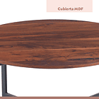 Mesa de centro 80cm redonda - Madera Oscura Walnut 5