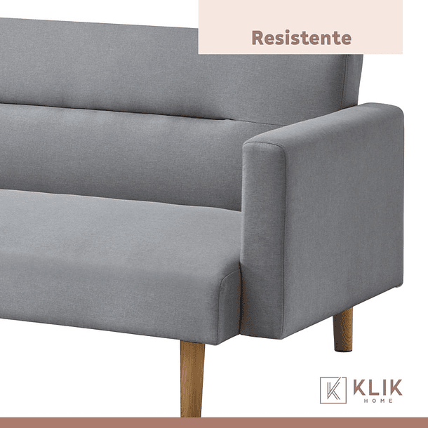Futón Sofá Cama 3 cuerpos Sara - Lino Gris 7