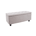 Banqueta acolchada con almacenaje - Gris 2