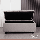 Banqueta acolchada con almacenaje - Gris 3