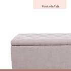 Banqueta acolchada con almacenaje - Gris 12