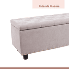 Banqueta acolchada con almacenaje - Gris 17