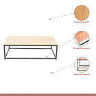 Mesa de centro rectangular 110x60 - Madera Clara 13