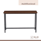 Mesa de Arrimo o Bar Alta Rustik - Madera Oscura Walnut 6