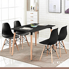 Mesa de Comedor 120x80 Rectangular - Negra 2