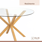 Mesa de comedor redonda de vidrio Cross 120cm 7