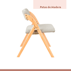 Silla Betlahem de madera plegable acolchada - Gris - Gris 5