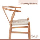 Silla Wishbone Madera y Hilo de cuerda - Natural 7